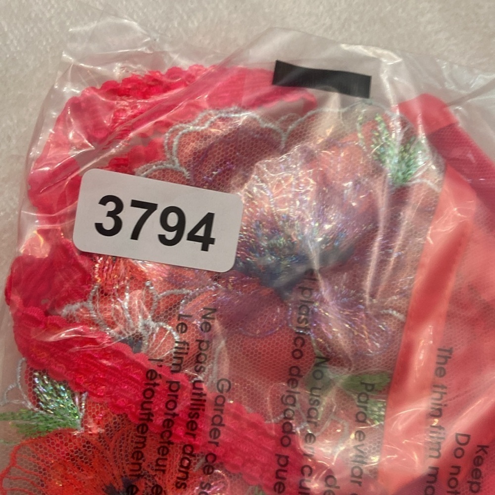 New! For Love and Lemons Zinnia Red Floral Garter Belt Neon 3794 - Picture 6 of 8
